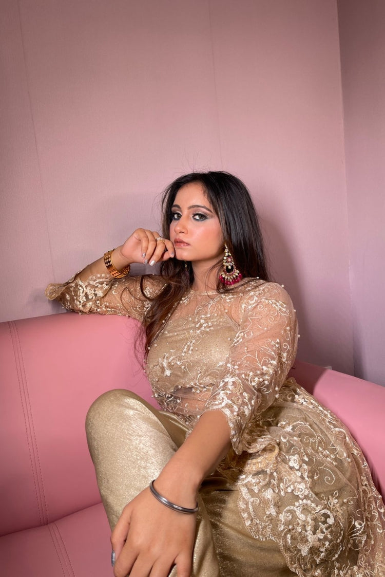 Aurum Embroidered Kurta Set with Petal Pants
