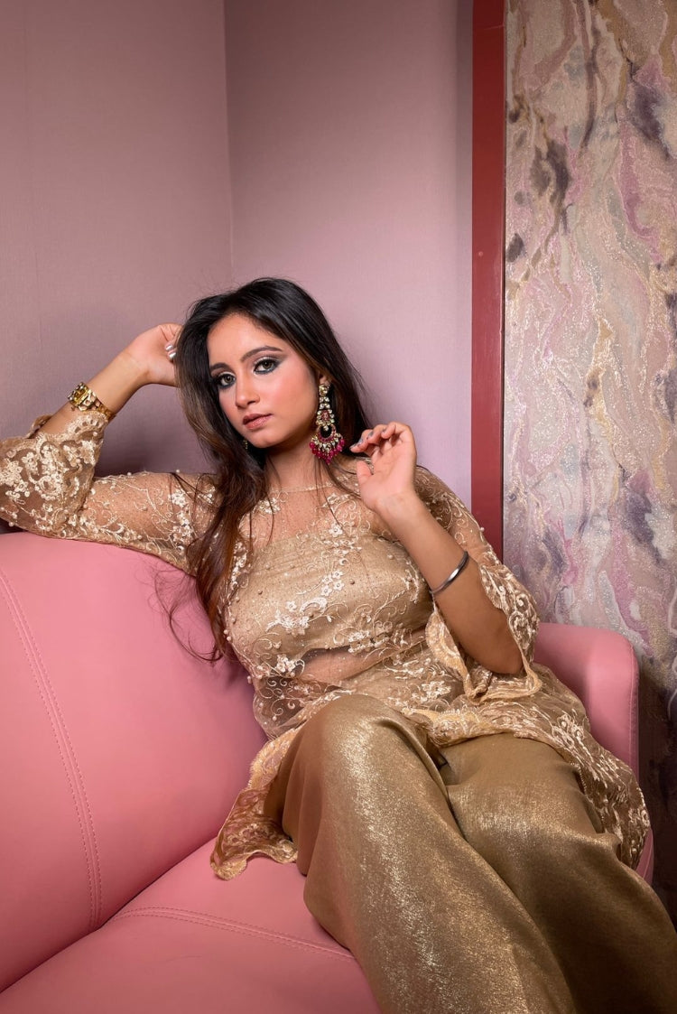 Aurum Embroidered Kurta Set with Petal Pants