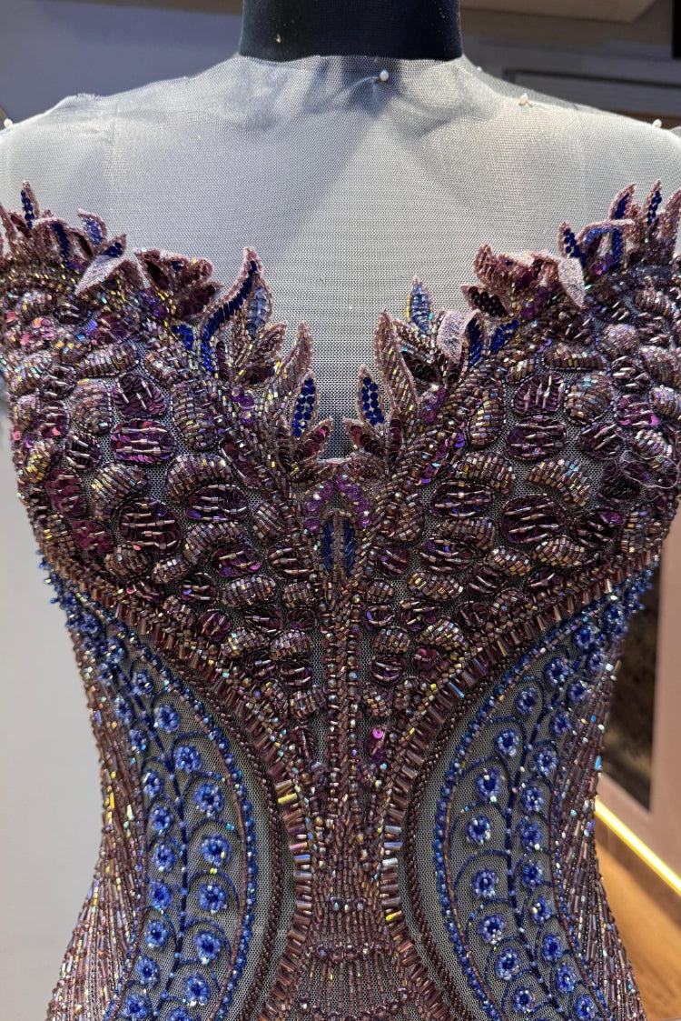 Crystal Embellished Couture Bodycon Dress