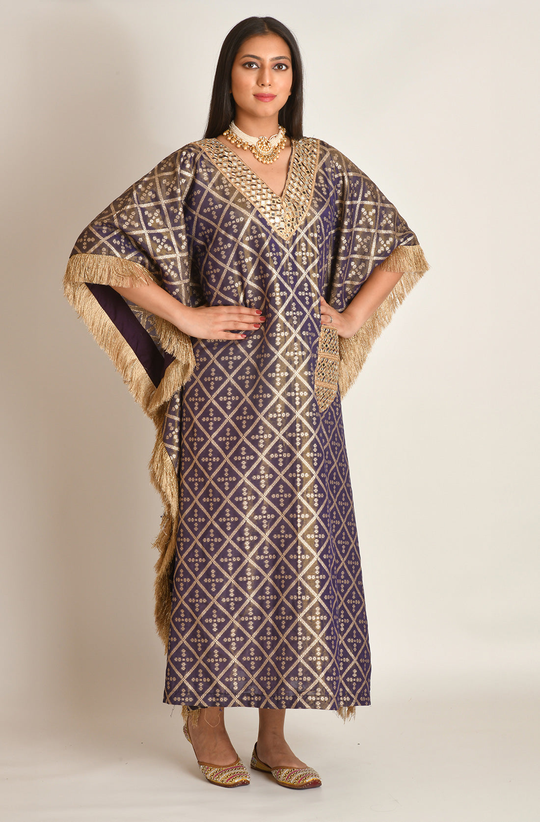 Purple Mirror Kaftan HermosaThreads Purple Mirror Kaftan HermosaThreads
