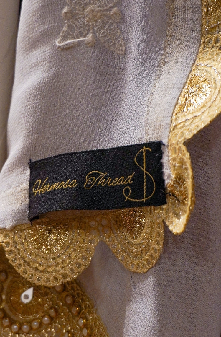 Ivory Hand-Embroidered Kurta Set with Dupatta